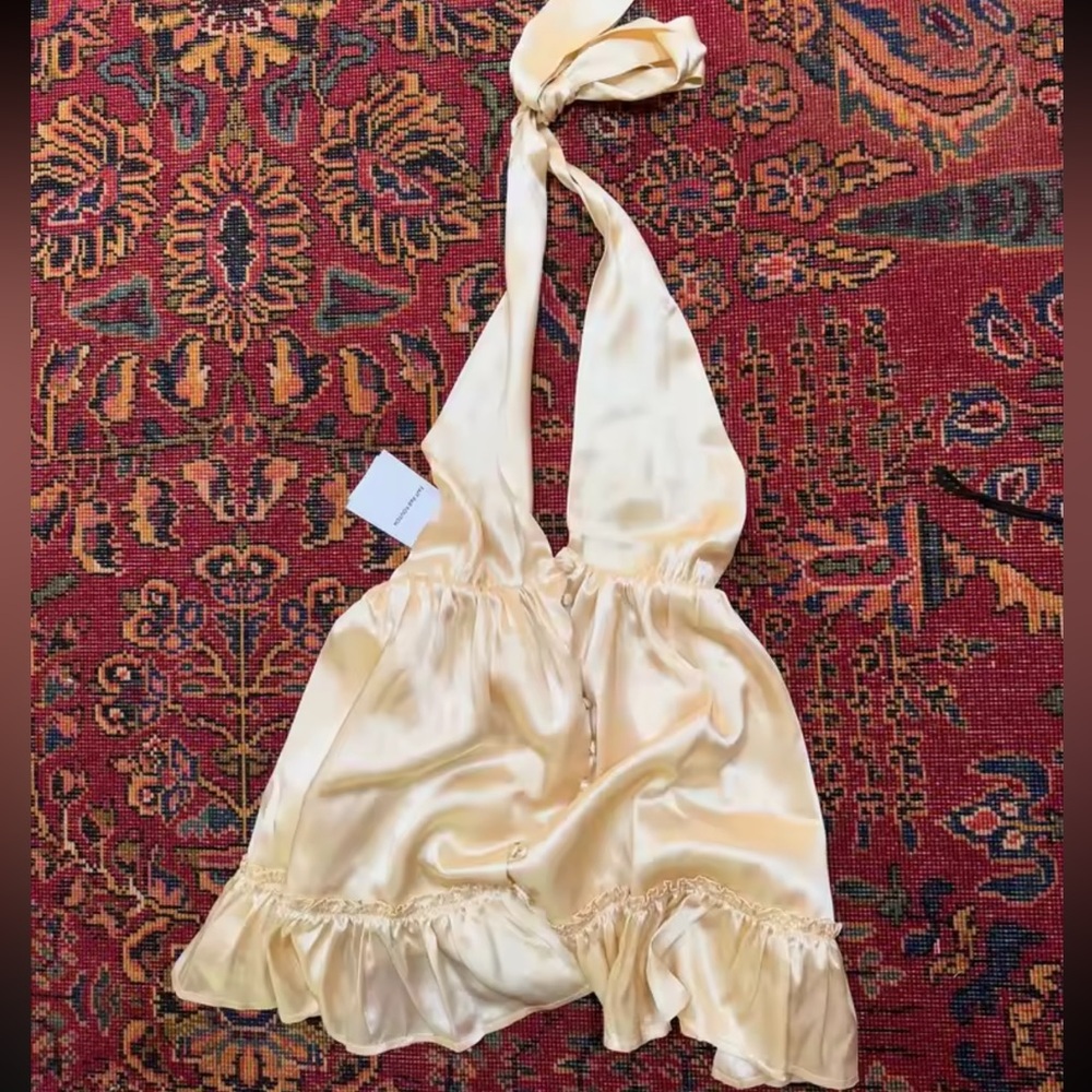 Halter Cream Mini Dress like fait par foutch - Picture 9 of 10